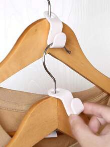 30PCS/20PCS Ganchos de cabide de suspensão multicamadas, ganchos organizadores de armários que economizam espaço para diferentes tipos de cabides, clipes conectores de cabides empilháveis