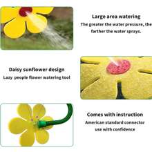 Plastic Garden Sprinkler Dancing Flower Sprinklers For Yard - Yellow - View 4