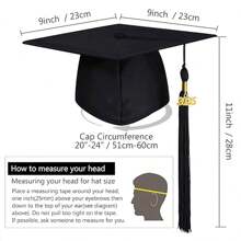2025 Hat Headwear Academy Commemorative Hat Charm Decoration DIY Tassel Graduation Dress Ceremony Hat Graduation Ceremony Graduation Band Year Card Adjustable - Multicolor - View 12