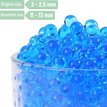 10,000pcs Blue Water Drop Beads For Vase, Hydrogel Pearls, Floating Orbs For Centerpiece Vase, Gel Pearls For Flower Cups, Gel Balls, Water Beads, Plant Gel Water Beads, Water Droplets