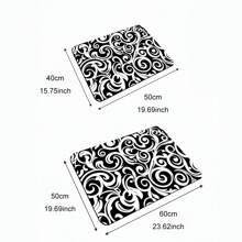 1pc Absorbent Drying Mat, Laundry Room Printed Washing Machine Dust Cover, Countertop Absorbent Tablecloth, Refrigerator Absorbent Quick-Dry Mat, Microwave Oven Dust Cover, Modern Washing Machine & Dryer Top Cover