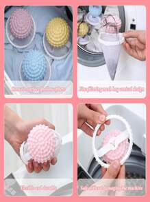 3 Pieces Pet Hair Cleaner, Washing Machine Hair Catcher, Washing Machine Filter With Floating Mesh Bag, Reusable, Pet Hair Filter Cleaner, Laundry Accessories, Filter Net, Hair Filter,Washing Machine Clothes Cleaning Mesh Bag Net,Cleaning Supplies, Household Gadgets