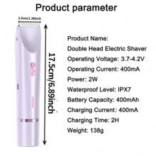 Hair Trimmer For Women, 1 Box Rechargeable 2 In 1 Body & Facial Diffuser Hair Removal Double Head Trimmer For Face Underarm Legs, Valentine's Day Gift