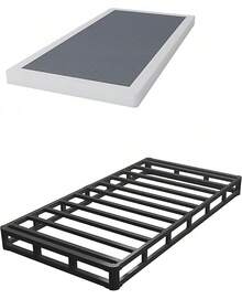 Vaciwe - Base de colchón de metal resistente de 4 pulgadas con funda fácil de limpiar, sin ruido, fácil de montar - 4 " - Ver 10