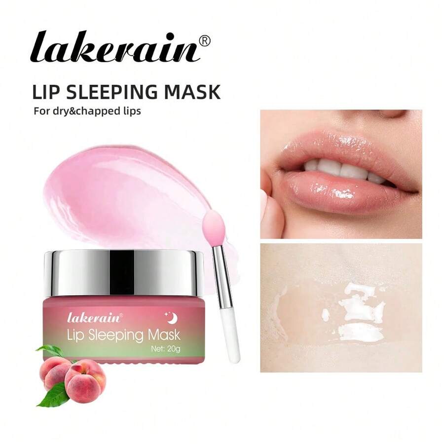 Lip Mask Jelly Peach Lip Sleeping Collagen Mask Hydrated Pink Lip Repair Nourish Protect Volumizes Dry And Chapped Lips Care Products