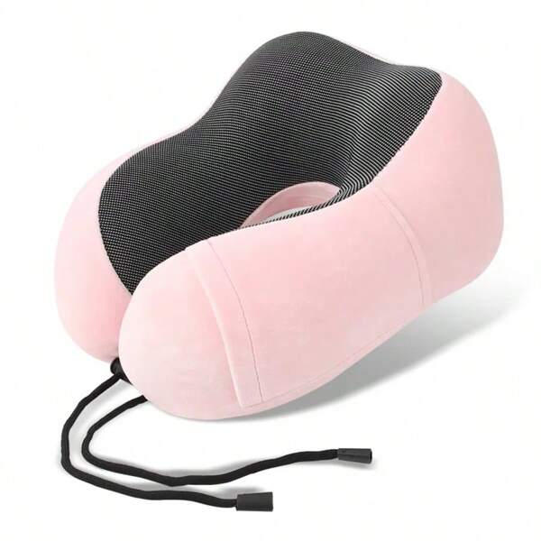 Almofada de Viagem Travesseiro Para Pescoço Descanso Com Espuma Viscoelástica Conforto Descanso