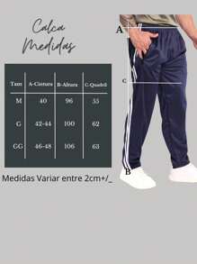 KIT 2 Men's Polyester Chimpa Flannel Sweatpants Black Adjustment At The Cuff Zipper And Pocket For Gym Walking Night Casual Party Game Training Work Countryside Farm - 藏蓝色 - 查看 4