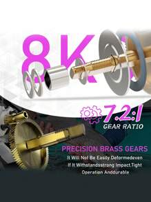 SOUGAYILANG 2-Section 1.8m/5.9FT Ultralight Carbon Fiber Fishing Rod & Baitcasting Reel Combo 7.2:1 Gear Ratio Fishing Reel With Fishing Line Fishing Accessories Fishing Gear Perfect For Freshwater Perch, Trout, Pike & Walleye (Fishing Line Specification Random)