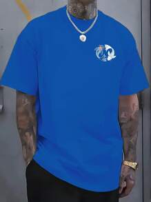 Men's Fashion Printed Loose Short Sleeve T-Shirt | Elegant Design | Essential For Summer | Easy To Match, Showcasing Your Style