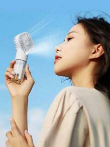 Portable Handheld Mist Fan, Mini Cooling Fan With Spray Function, Lightweight & Quiet, Suitable For Indoor And Outdoor Use, Black/Pink/White, Handheld Fan, Essential For Holidays - Multicolor - View 4