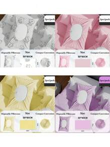 Solid Color Cartoon Pattern Disposable Thickened Pillowcase, Hotel Bedroom Beauty Salon, Non-Woven Dustproof And Breathable, Travel Hotel Pillowcase (Excluding Pillow Core), Travel Essential Travel Supplies, Postman Essential, School Essential, Suitable For Travel, Vacation, Business Trip Travel Essentials Workout Camping Holiday Essentials Accessories Travel Accessories Cruise Travel Must Haves Beach Vacation Summer School Accessories Back To School Stuff Back To School Supplies - View 8