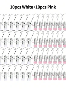 20Pcs/10Pcs/5Pcs Simple Stainless Steel Hook Clip, Multifunctional Single Hook Clip For Pants, Skirts, Drying Windproof Hook Clip, Household Space Saving Organizer For Bedroom, Closet, Wardrobe, Home, Dorm