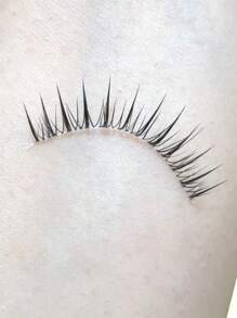 10 件装仙女柔软超细透明假睫毛，自然纤长浓密一体式设计 - 自然纖長款 - 查看 5