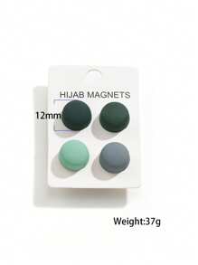 4pcs/12pcs Zinc Alloy Magnetic Buckle, Magnetic Buckle For Headscarf, Strong Magnetic Silk Scarf And Shawl Buckle For Muslims, Round Magnetic Headscarf Pin, Brooch For Ladies, All Season