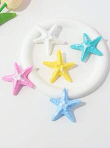 5 kẹp tóc hình sao biển nhiều màu sắc cho bé gái phong cách kỳ nghỉ - Nhiều màu - Xem 2