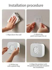 1pc Wall Mounted Plastic Wrap Dispenser - Multicolor - View 5