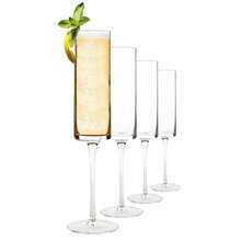 Set Of 4 Champagne Glasses With Elegant Gift Box - Perfect For Celebrations - A - View 3