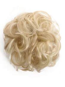 Messy Synthetic Hair Bun Scrunchy Donut Wavy Updo Elastic Scrunchie Hair Pieces Black Brown Pink Blue Purple Red Hairpiece Easy Bun Updos For Girls Daily Party Cosplay - Multicolor - View 11