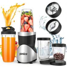YISHEN Ganiza Smoothie Blender, Blender For Shakes And Smoothies, 15-Piece Personal Blender And Grinder Combo For Kitchen, Smoothies Maker With 4 Portable Blender Cup, Nutritious Recipe, MAX 900W 324809