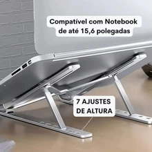 Notebook Stand, Home Office, Compact Articulated Stand, Notebook Cooler, Multifunctional Stand - Silver - View 8