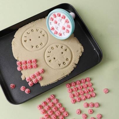 1 Set Of 26 Alphabet & Number Flexible Letter Stamp Mold, DIY Clay Polymer Shaping & Decorative Tool