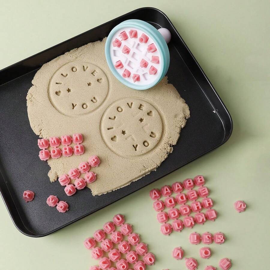 1 Set Of 26 Alphabet & Number Flexible Letter Stamp Mold, DIY Clay Polymer Shaping & Decorative Tool