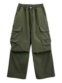 Calça Cargo Tactel Juvenil Infantil - Verde Militar - Visão 3