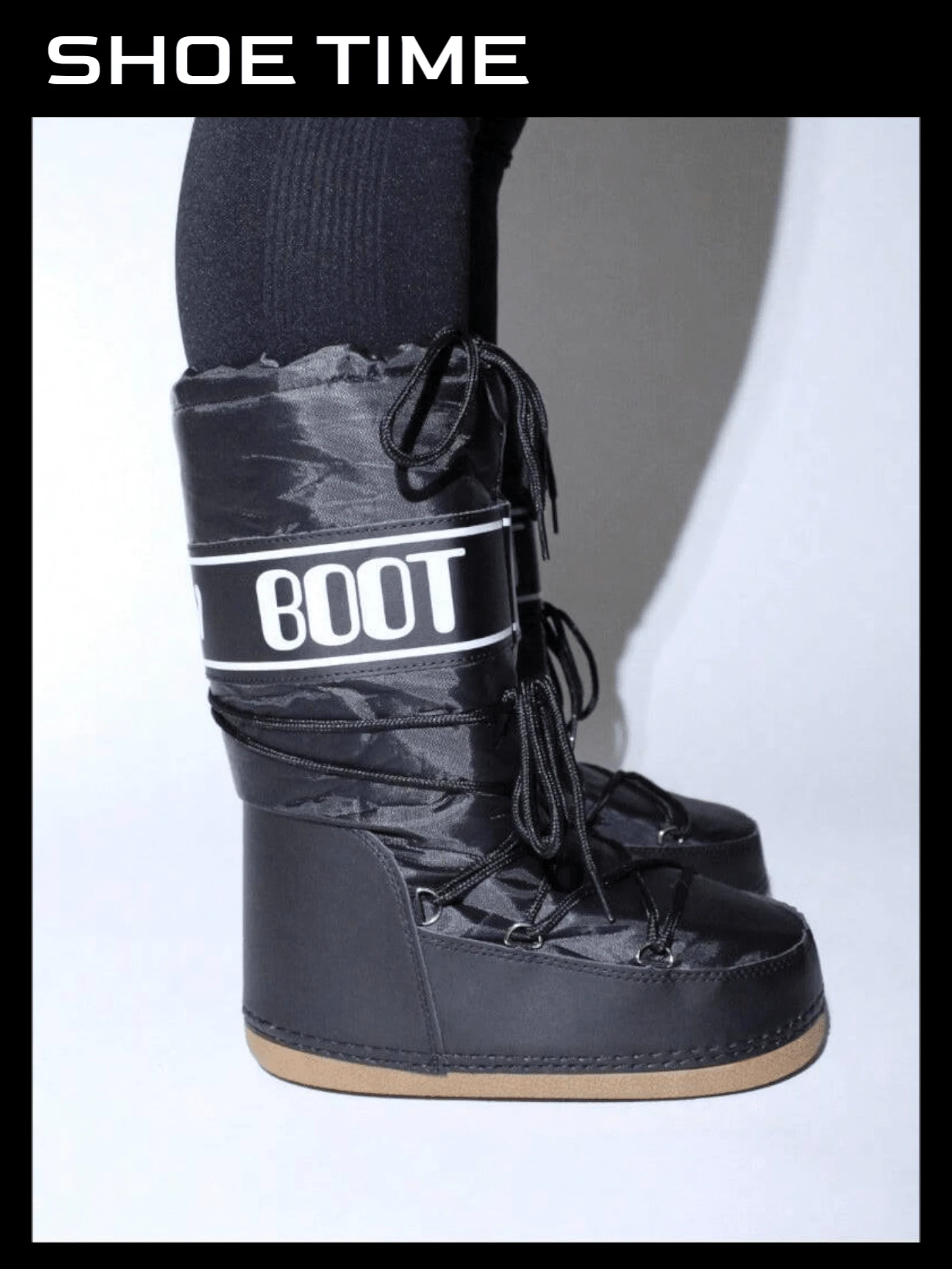 Women's Fashion Thick Ski Mid Calf Boots, Snow Boots Winter - 黑色 - 查看 1