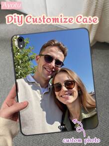 Ayotu Custom Design Black Matte IPad Tablet Case, Soft Silicone Tablet Protective Cover, Compatible With IPad 9th Gen (10.2-Inch), Multiple Colors - IPad Pro 11-Inch 2021 And IPad 10th Gen, Compatible With Samsung Galaxy Tab, Built-In Pencil Holder Design, Convenient Storage, Family, Couple, Pets, Idol Photos Custom Design - A Choice For Anniversary, Valentine's Day, Christmas Gift - Multicolor - View 10