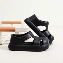 Lightweight & Comfortable Kids' Summer Breathable Slip-On Sandals - Black - View 2