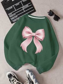 Delicate Pink Bow Women's Fashion Sweatshirts