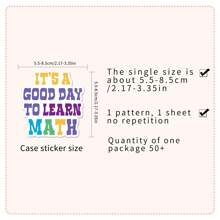 50 szt. naklejek matematycznych na butelkę z wodą, laptopa, Hydro Flasks, etui na telefon, album ze zdjęciami, skuter, rower, prezenty świąteczne