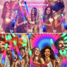 66PCS Foam Glow Stick, 3 Kinds Of Flash Mode Suitable, Glow Party Supplies, Suitable For Wedding Parties, Music Carnival, Birthday, Valentine's Day Party And Other Festive Atmosphere Decoration