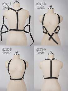 Women's PU Leather Straps And Belts Are Versatile For Business, Punk-Style, Party-Casual Wear, Tight Drawstrings, Fashionable Sexy Lingerie Accessories