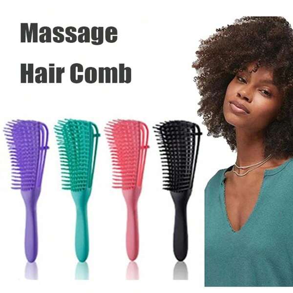 Peine, cepillo desenredante, cepillo de masaje para el cabelludo, cepillo desenredante para cabello rizado y grueso, cepillo tipo pulpo para mujeres y hombres, herramientas para peluquería, productos y accesorios para el cabello, artículos de belleza y esenciales de viaje