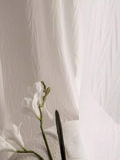 1 st europeiskt tillverkad japansk anti-repor skir gardin, genomskinlig men inte genomskinlig, vardagsrum/sovrum/balkong fönstergardin, anti-UV, skrynkelbeständig, vit