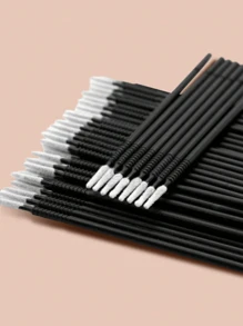500/400/200/100入 白色、黑色、粉色與紫色可彎曲微刷，微刷塗抹器，睫毛接膠清潔刷，睫毛刷，眉毛刷，眼影刷，睫毛梳刷，睫毛刷 - 彩色 - 查看 3