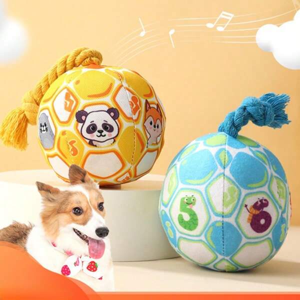 Pelota de juguete interactiva con sonido para perros, masticable con detección de olores para perros pequeños y medianos, juguete de entrenamiento para aliviar el aburrimiento para cachorros y mascotas