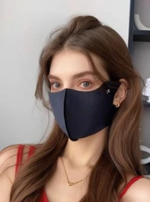 5个装纯色户外旅行男女通用薄款口罩，防晒防紫外线 - 彩色 - 查看 9