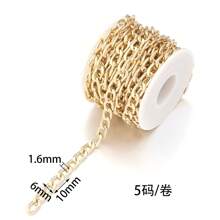 5m/Rotolo Catena a maglie in lega di alluminio di varie dimensioni, leggera, resistente alla corrosione, per bracciali, collane, orecchini, creazione di gioielli fai-da-te - Catena in alluminio - Visualizzare 21