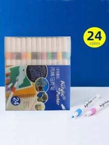80 pièces/60 pièces/48 pièces/36 pièces/24 pièces/12 pièces Stylos marqueurs acryliques, stylos de graffiti pour l'artisanat, set de marqueurs aquarelle colorés, crayons de couleur opaques et imperméables à grande capacité. Excellent cadeau pour les étudiants, parfait pour offrir, cadeau d'Halloween, de Noël, pour la fête des mères, pour la rentrée scolaire, fournitures scolaires