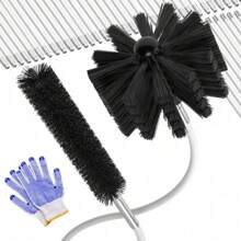 HUIQIN Dryer Vent Cleaner Kit, Flexible Fireplace Chimney Lint Brush, Adjustable Length,Dryer Lint Remove,Use With Or Without A Power Drill,Dryer Clean Tools 25915