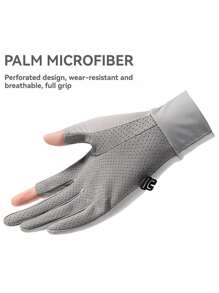 1 Pair Outdoor Sports Cycling Fishing Gloves, Sweat-Absorbent Breathable Quick-Drying Fitness Gloves