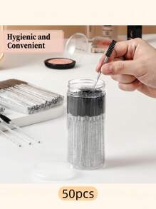 50/100/200pcs Disposable Mascara Wands, Mascara Applicator Makeup Brush Set - Multicolor - View 16