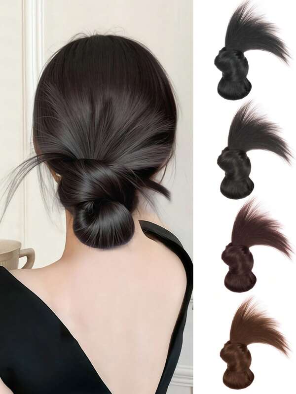 Synthetic Wigs Low-Tied Ball Grab And Clip Style Hair Accessory, Naturally Fluffy Accessories Suitable Suitable For Women's Daily Wear And Gatherings Hair Claws Claw Clips Hair Clips Hair Jaw Clip Hair Clamps Hair Clutch Hair Catcher Clip, Casual Fall Winter Hair Accessories For Women For Vacation Outfits Woman