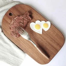 1 Piece Hanging Wooden Cutting Board - Acacia Wood Cutting Blocks, Perfect For Families, Restaurants, Fruits, Vegetables, Cooked Outdoor Picnics, Parties And Holidays Such As Christmas, Valentine's Day And Mother's Day