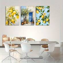 1pc/3PCS Wall Arts Posters Botanical Decorative Art Classic Modern Fruit Canvas Wall Art Set, Frameless Vertical Posters, Suitable For Home Offices, Bedrooms, Bathrooms, Kitchens, Classrooms - Indoor Landscape Themed Art Prints, Office Art Fruit Pattern Decorative Art Decoration, Wall Art Decoration Frameless/ With A Frame Coastal Decor Coastal Decor Beach Decor ,Wall Art With Frame