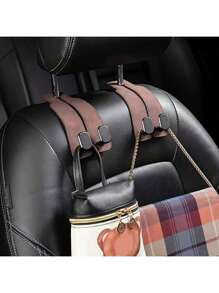 Easypie Selection 1 件 PU 汽车座椅靠背套 - 隐藏式挂钩设计，适用于各种车型