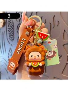 1pc Cute Sheep Keychain, Fashionable Delicate Car Key Chain, Bag Hanging Ornament - Multicolor - View 4