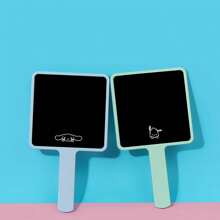 Miniso Espejo de mano cuadrado con diseño lindo de personajes de Sanrio, para viajes y uso diario, Cinnamoroll, 21,5 x 12 cm (1 pieza) - Azul - Ver 2